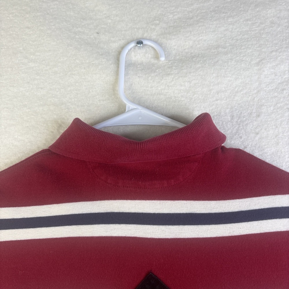 Polo Ralph Lauren Rugby Polo Striped NYC Crest #7 Patch M Vtg Rare Red White - Picture 12 of 12